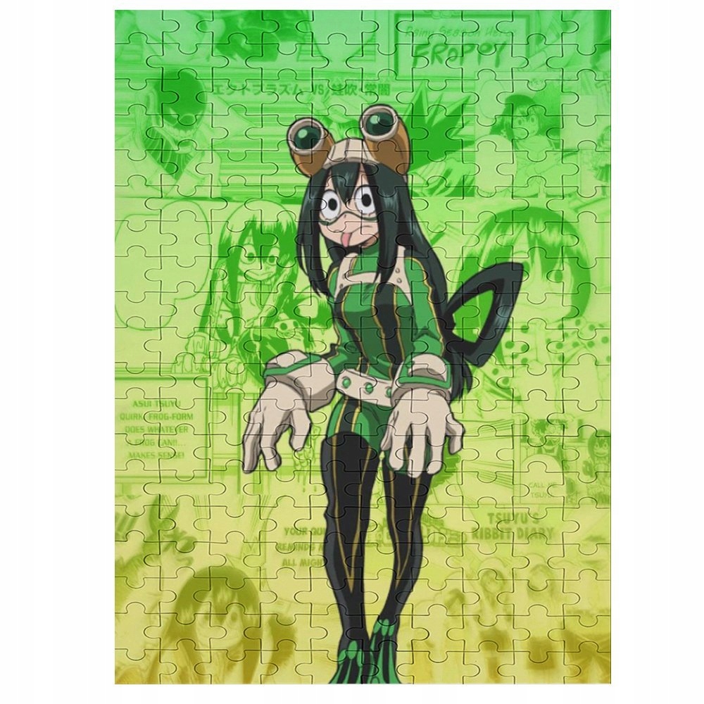 Drevené puzzle Tsuyu Asui, pozostávajúce z 1000 dielikov